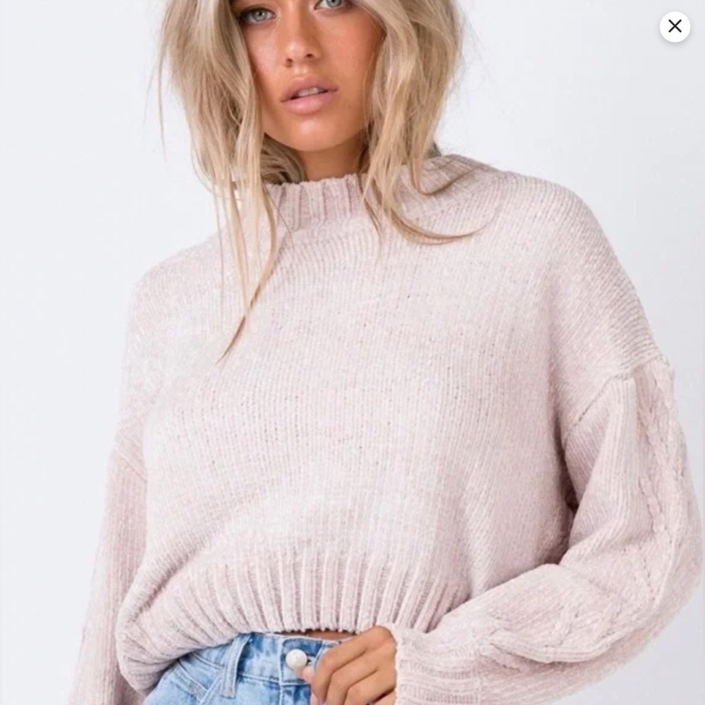 Princess Polly Rainy Nights Jumper in‎ Light Pink Size S/M